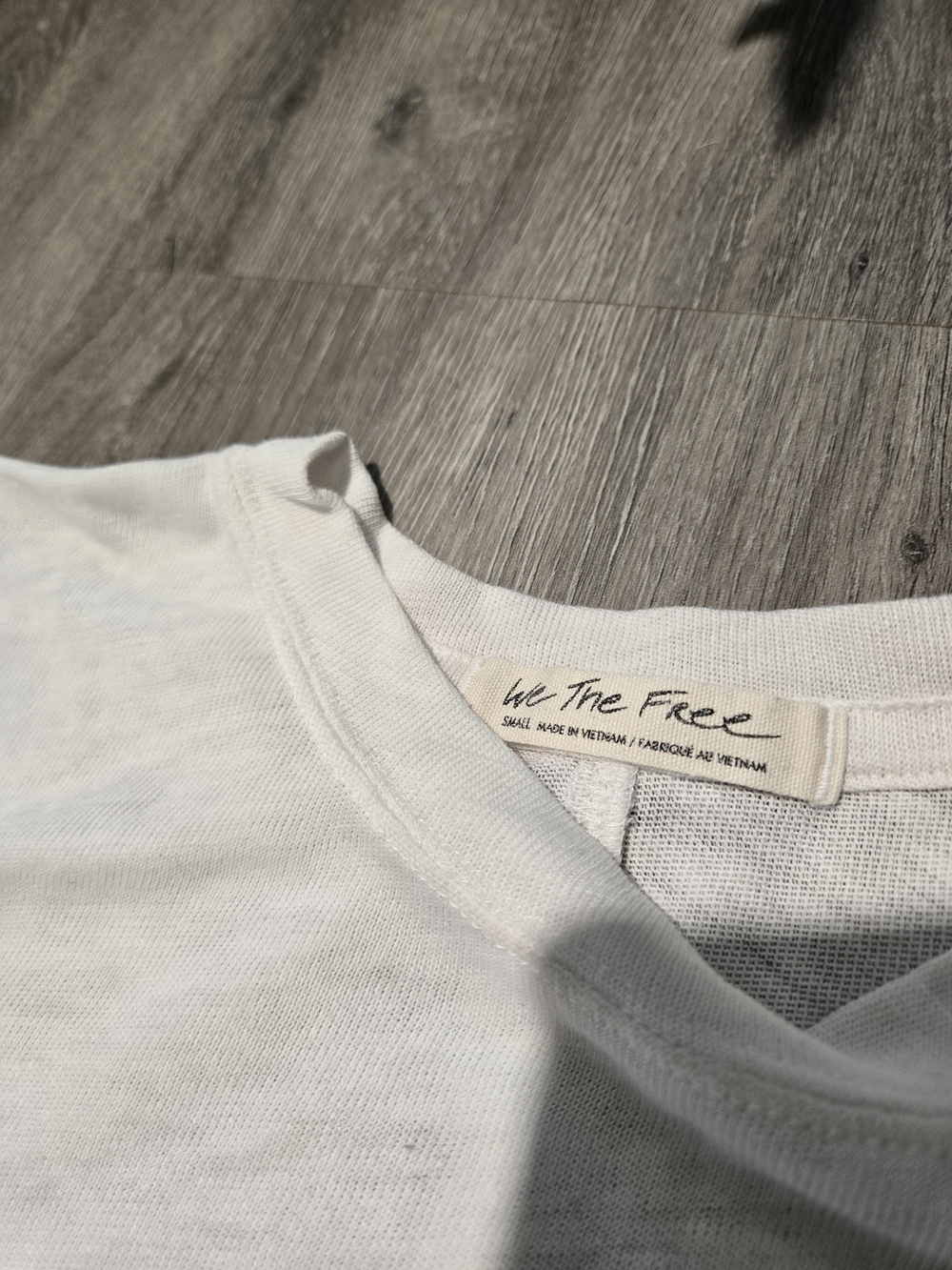 Free People- We The Free White Short Sleeve Crew Tee - Picture 2 of 5